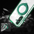 Etui Magnetyczne do Samsung Galaxy A56 5G, do MagSafe, zielone + Szkło 9H