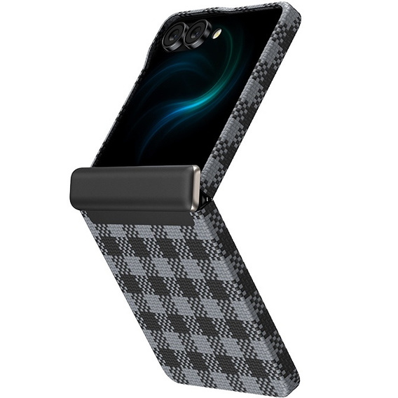 Etui Benks Magnetic Armor Vichy Spin Kevlar 1000D BK48 do Samsung Galaxy Z Flip7 – czarny / biały