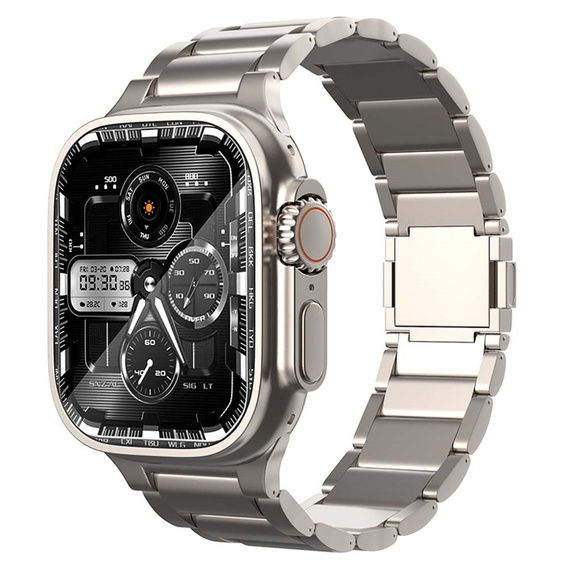 Bransoleta do Apple Watch 1/2/3/4/5/6/7/8/9/SE/ULTRA/ULTRA 2 42/44/45/49MM, Tytanowa