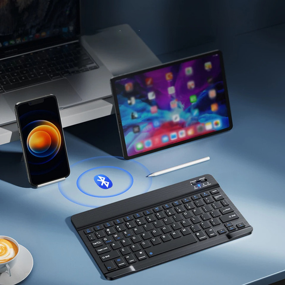 Mini klawiatura bezprzewodowa Bluetooth do tabletu, czarna