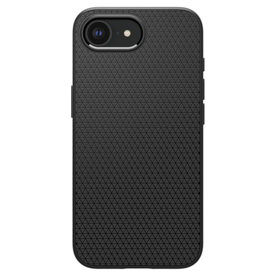Etui Spigen do iPhone 16E, MagSafe, Liquid Air, czarne + Szkło Hartowane 9H