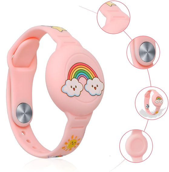 Wodoodporna opaska ochronna do Apple AirTag 2 / 1, różowa