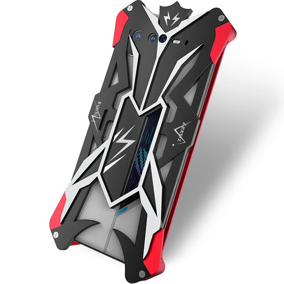 Etui pancerne do Asus ROG Phone 7 5G, Aluminum Alloy, czarne / czerwone