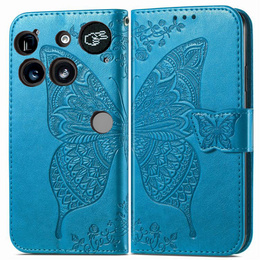 Etui z klapką do Nothing Phone 3 5G, Butterfly, niebieskie