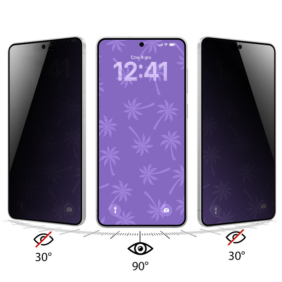 Szkło Hartowane Prywatyzujące Shy Palm do Samsung Galaxy S25 Edge