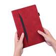 Etui z klapką i kieszonkami na karty do Xiaomi Redmi Pad 2 - Czerwone