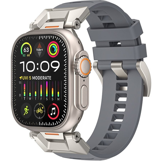 Pasek do Apple Watch 1/2/3/4/5/6/7/8/9/10/11/SE Ultra 1/2/3 42/44/45/46/49mm, Szary