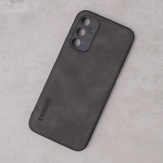 Etui do Samsung Galaxy A14 5G, ERBORD Business, z blaszką do uchwytów samochodowych, szare