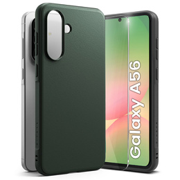 Etui Ringke do Galaxy A36 / A56 5G, Onyx, Zielone + Szkło Hartowane 9H