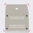 Etui do Macbook Pro 14.2 A2442, HardShell, beżowe