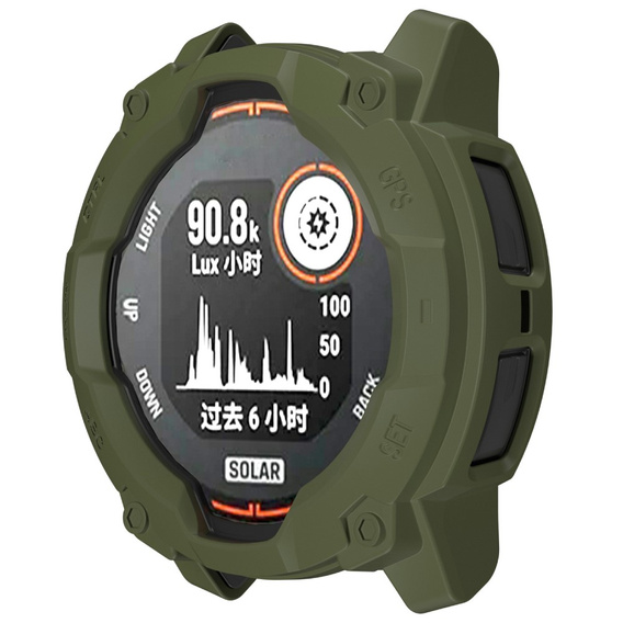 Osłona ochronna z TPU do Garmin Instinct 3 Solar / Instinct 3 AMOLED 45mm – zielona