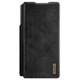 Etui z klapką NILLKIN do Samsung Galaxy Z Fold7, CamShield Qin Pro, skórzane z rysikiem, czarne