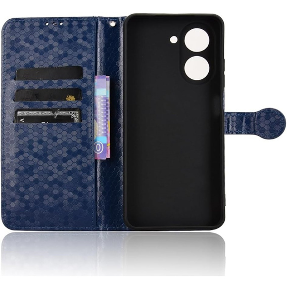 Etui z klapką do Xiaomi Redmi A5, Wallet Rhombus, niebieskie