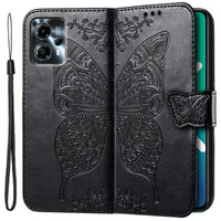 Etui z klapką do Motorola Moto G23 4G / G13 4G, Butterfly, czarne