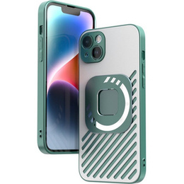 Etui R-JUST SJ55 do iPhone 14, pancerne, do MagSafe, zielone