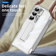 Etui do Samsung Galaxy Z Fold7 5G, z podstawką, srebrne