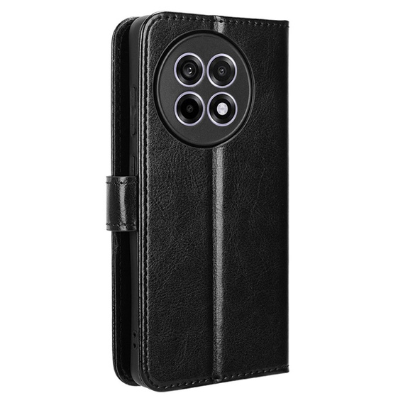 Etui z klapką do OnePlus 13R, Crazy Horse Wallet, czarne