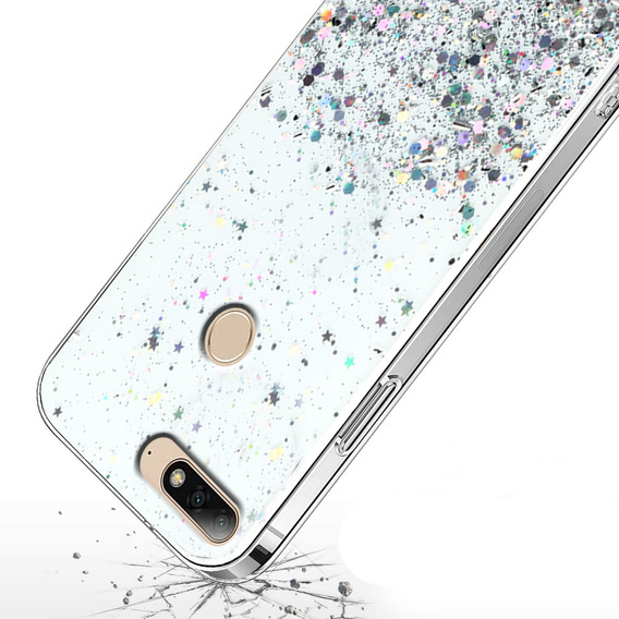 Etui do Huawei Y7 2018/Enjoy 8, Glittery, przezroczyste