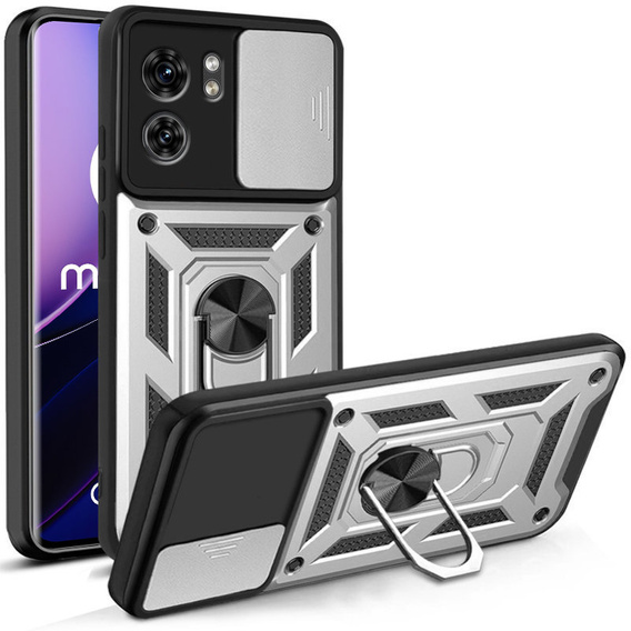 Etui pancerne do Xiaomi Redmi 12, CamShield Slide, srebrne