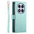 Etui z klapką do Xiaomi Redmi Note 14 Pro 5G / Poco X7 5G, Wallet Zipper Pocket, zielone