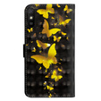 Etui Wallet do Xiaomi Redmi 9A, Light Spots Decor, Gold Butterflies