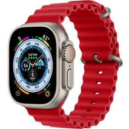 Pasek Silikonowy do Apple Watch 1/2/3/4/5/6/7/8/9/10/11/SE Ultra 1/2/3 42/44/45/46/49mm, Czerwony