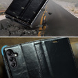 Etui z klapką CASEME do Samsung Galaxy A34 5G, Waxy Textured, czarne