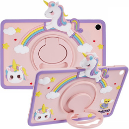 Etui silikonowe z podstawką – Samsung Galaxy Tab A11 Plus / A9 Plus - różowe