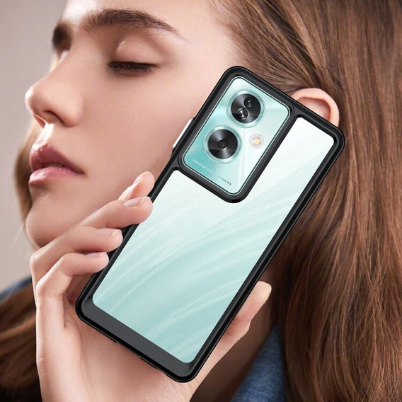 Etui do Oppo A79 5G, Fusion Hybrid, przezroczyste / czarne