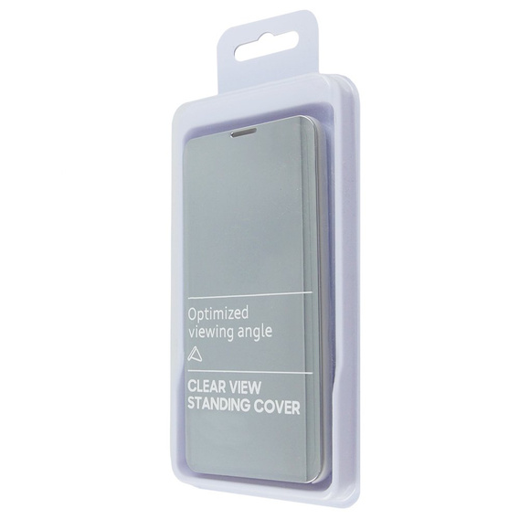 Etui do Samsung Galaxy A72 5G, Clear View, srebrne