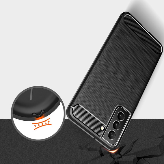 Etui do Samsung Galaxy S22+ Plus, Karbon, czarne