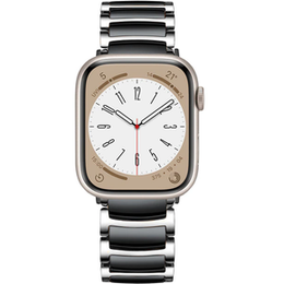 Bransoleta do Apple Watch 1/2/3/4/5/6/7/8/9/10/11/SE Ultra 1/2/3 42/44/45/46/49mm, Czarna / Srebrna