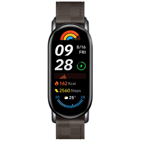 Pasek Skórzany do Xiaomi Smart Band 10 / 9 / 8, Brązowy