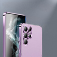 Etui skórzane do Samsung Galaxy S24 Ultra, z ochroną aparatu, do MagSafe, fioletowe