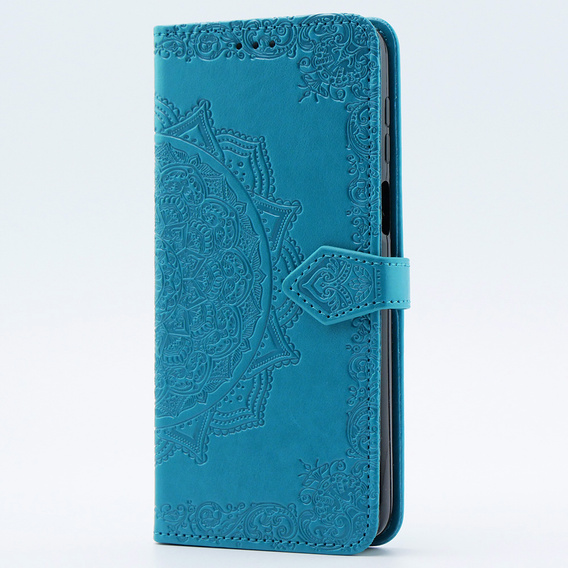 Etui z klapką do Motorola Moto G54 5G, Mandala, niebieskie