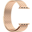 Stalowa Bransoleta do Apple Watch 1/2/3/4/5/6/7/8/9/10/11/SE Ultra 1/2/3 42/44/45/46/49mm, Różowe złoto