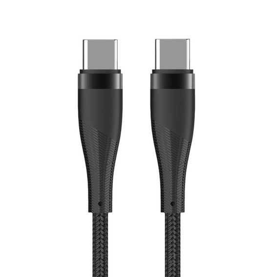 MaxLife Kabel USB Type-C do Type-C 60W 100cm Q26, czarny