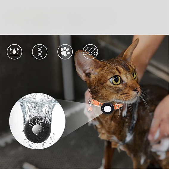 Etui Obroża nylonowa z dzwoneczkiem do Apple AirTag 2 / 1, Pomarańczowa