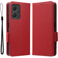 Etui z klapką do Xiaomi Redmi Note 12 5G / POCO X5 5G, Wallet Litchi Magnet, czerwone