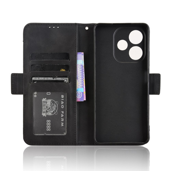 Etui z klapką do Oppo A5 Pro 5G, Card Slot, czarne