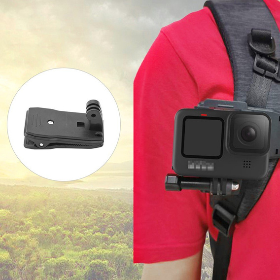 Klips obrotowy na kamerę sportową GoPro Hero 9, Czarny