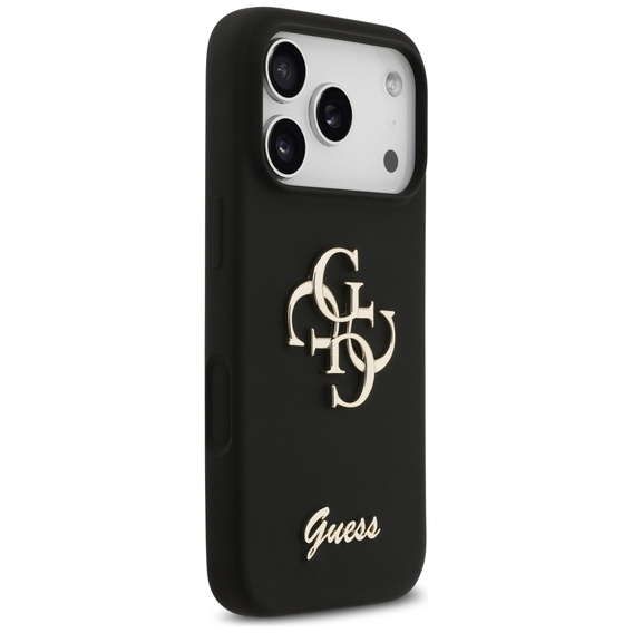 Etui GUESS do iPhone 17 Pro, Big 4G Script, czarne