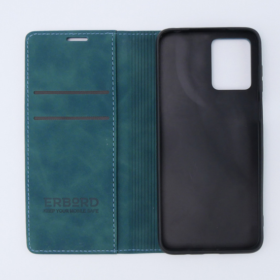 Etui do Motorola Moto G13/ G23 4G, ERBORD Vintage portfel z klapką, niebieskie