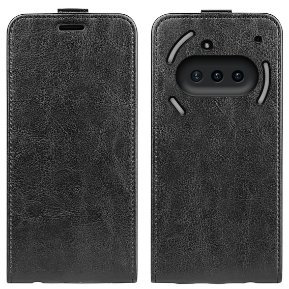 Etui z klapką do Nothing Phone 3a, Flip, czarne
