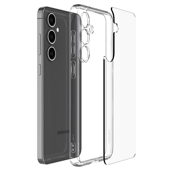 Etui Spigen do Samsung Galaxy S24 FE, Ultra Hybrid, przezroczyste + Szkło Hartowane 9H