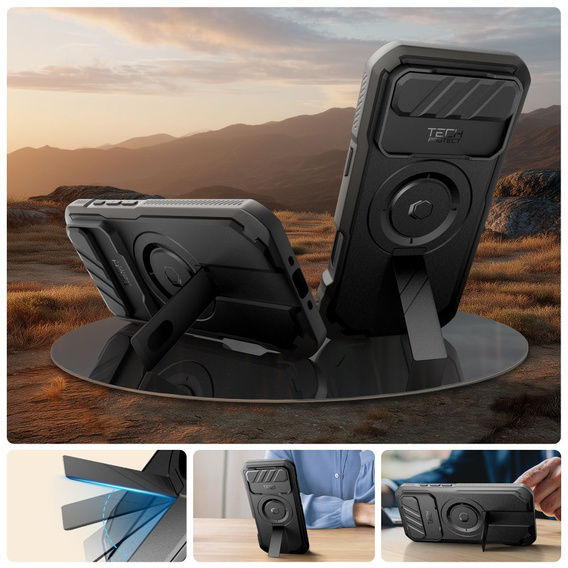 Etui Tech-Protect do iPhone Air, Kevlar MagSafe+, Czarne