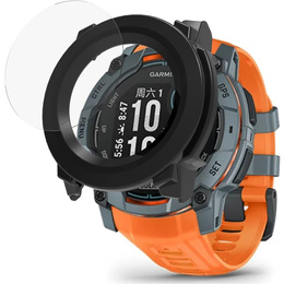 Etui ochronne do Garmin Instinct 3 Solar / Instinct 3 AMOLED 45mm z hartowanym szkłem – czarne