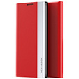 Zestaw Etui do Xiaomi Redmi 12C, Side Magnetic z klapką, Czerwone + Szkło