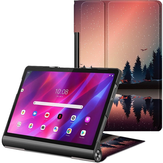 Etui do Lenovo Yoga Tab 11 2021 YT-J706X J706 F/L, Drzewa nad jeziorem