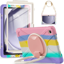Etui do Samsung Galaxy Tab A9+ X210 / X215 / X216B, Pancerne obrotowe 360, Wielokolorowe